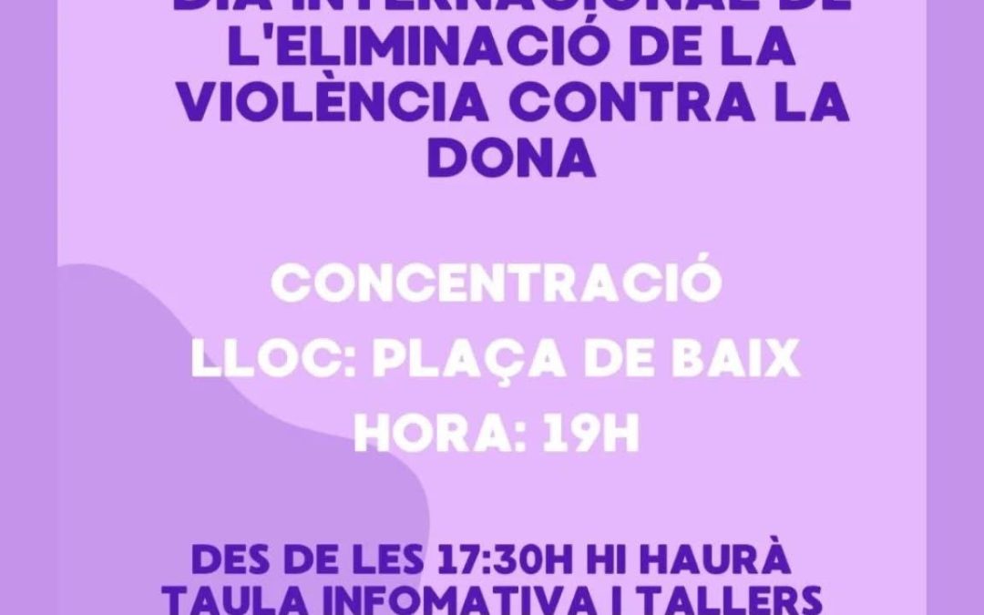 25N Día internacional de la eliminación de la violencia contra la mujer.